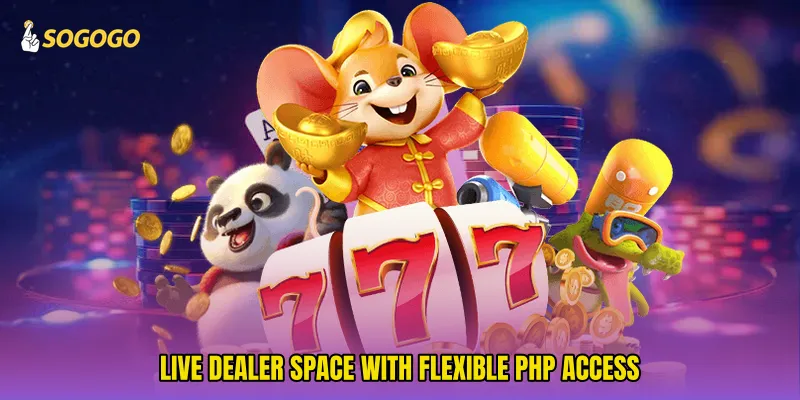 Live dealer space with flexible PHP access